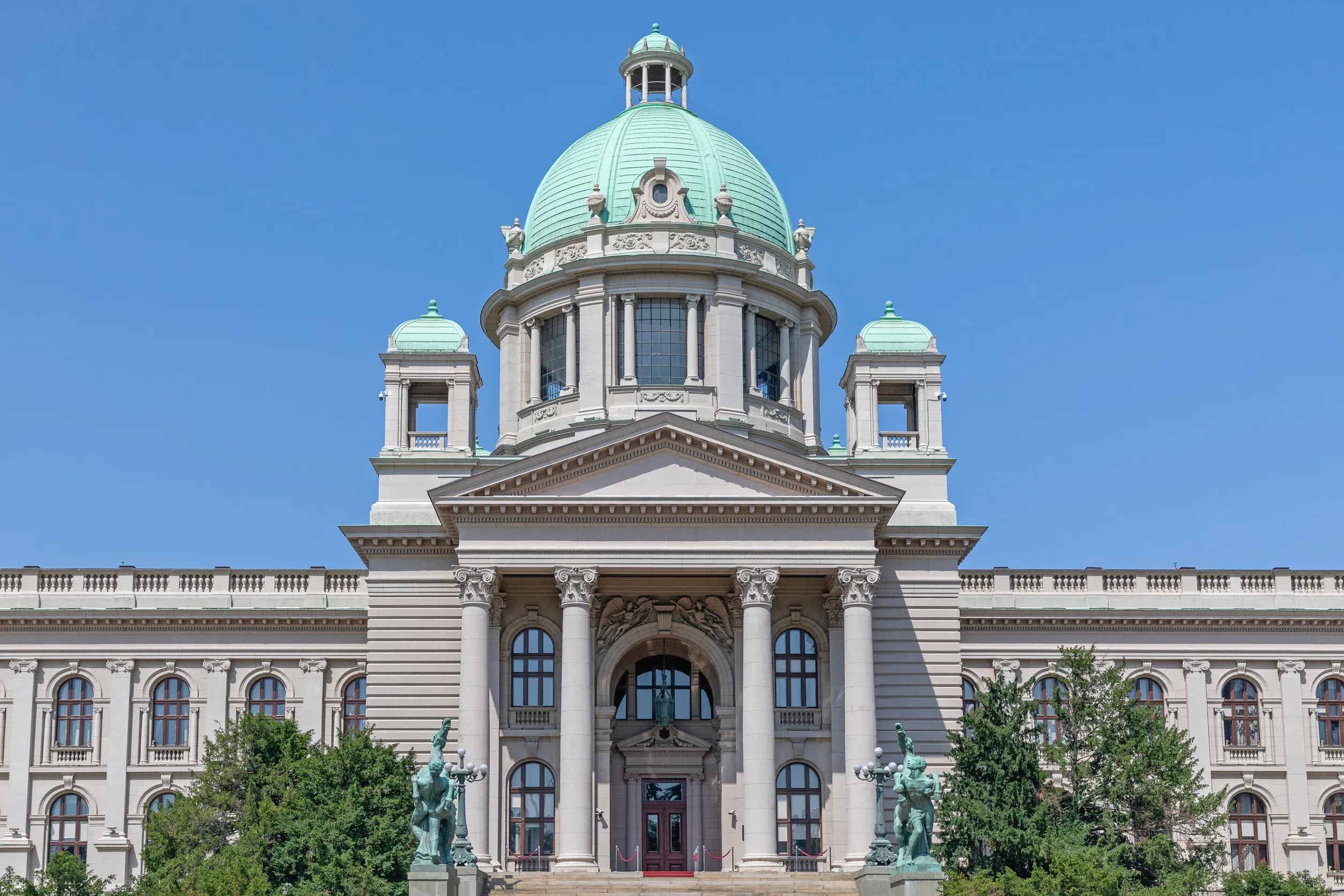 serbian parliament belgrade front view