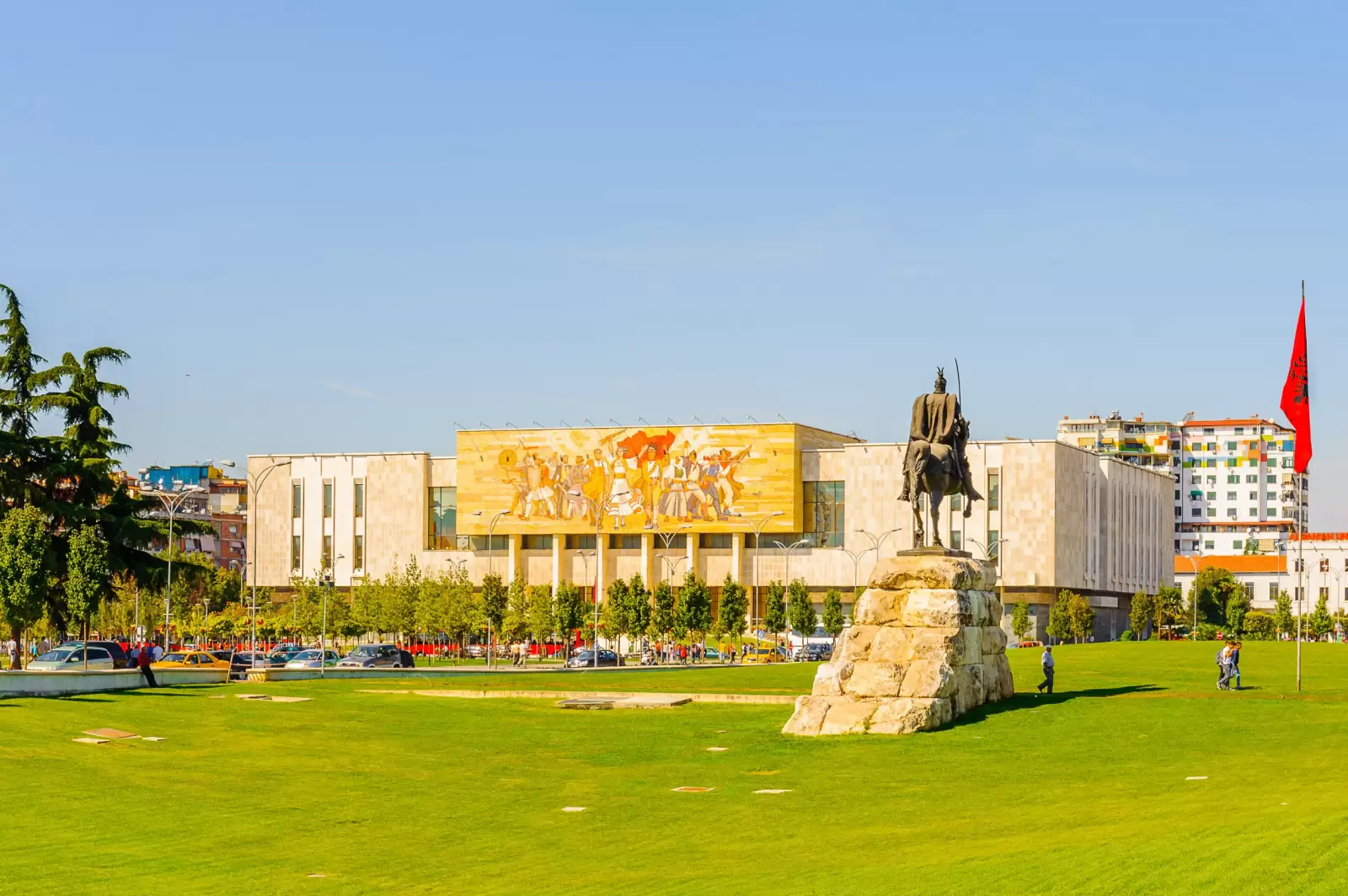 skanderberg monument on the skanderbeg square the main plaza