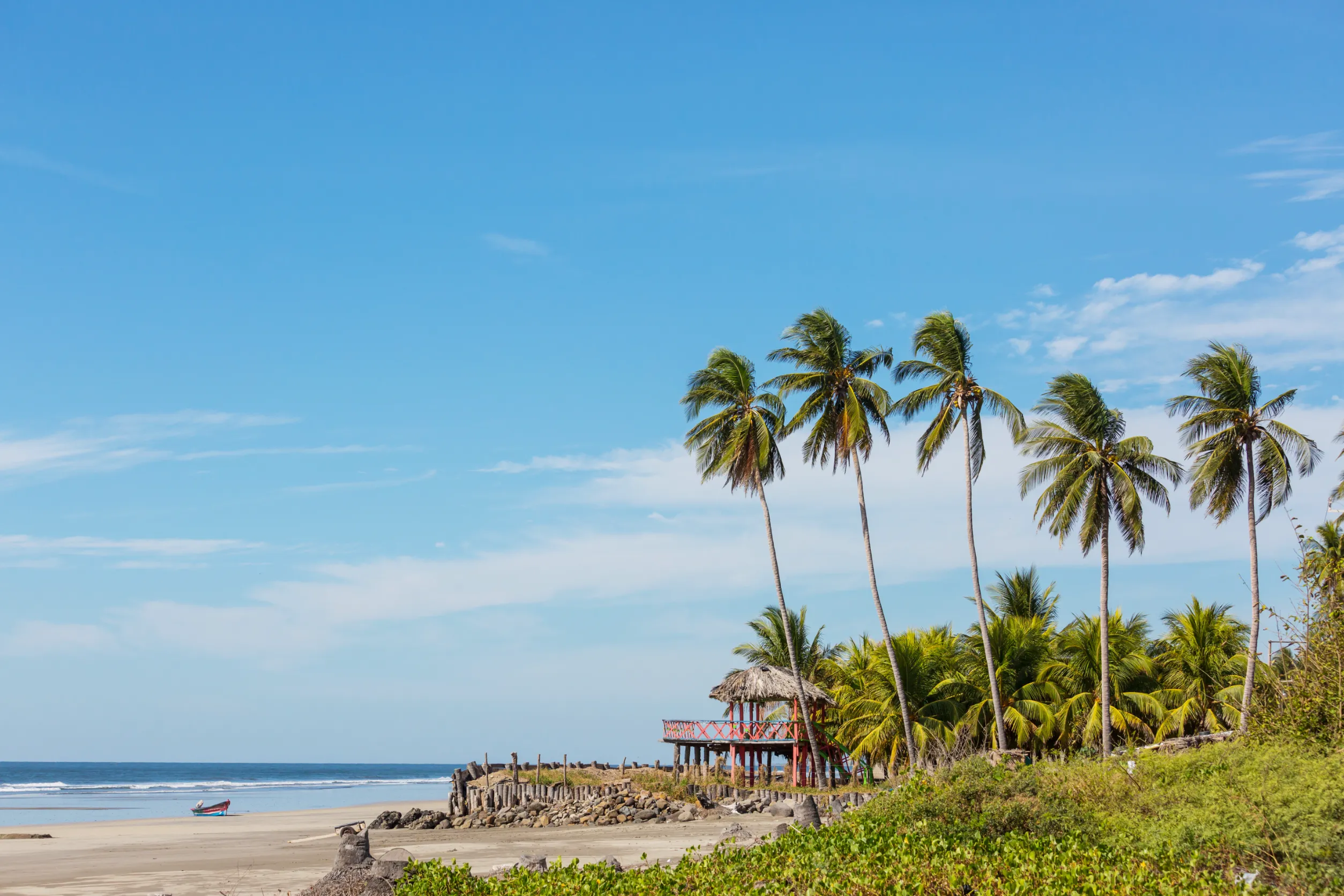 small beach in el salvador pacific coast