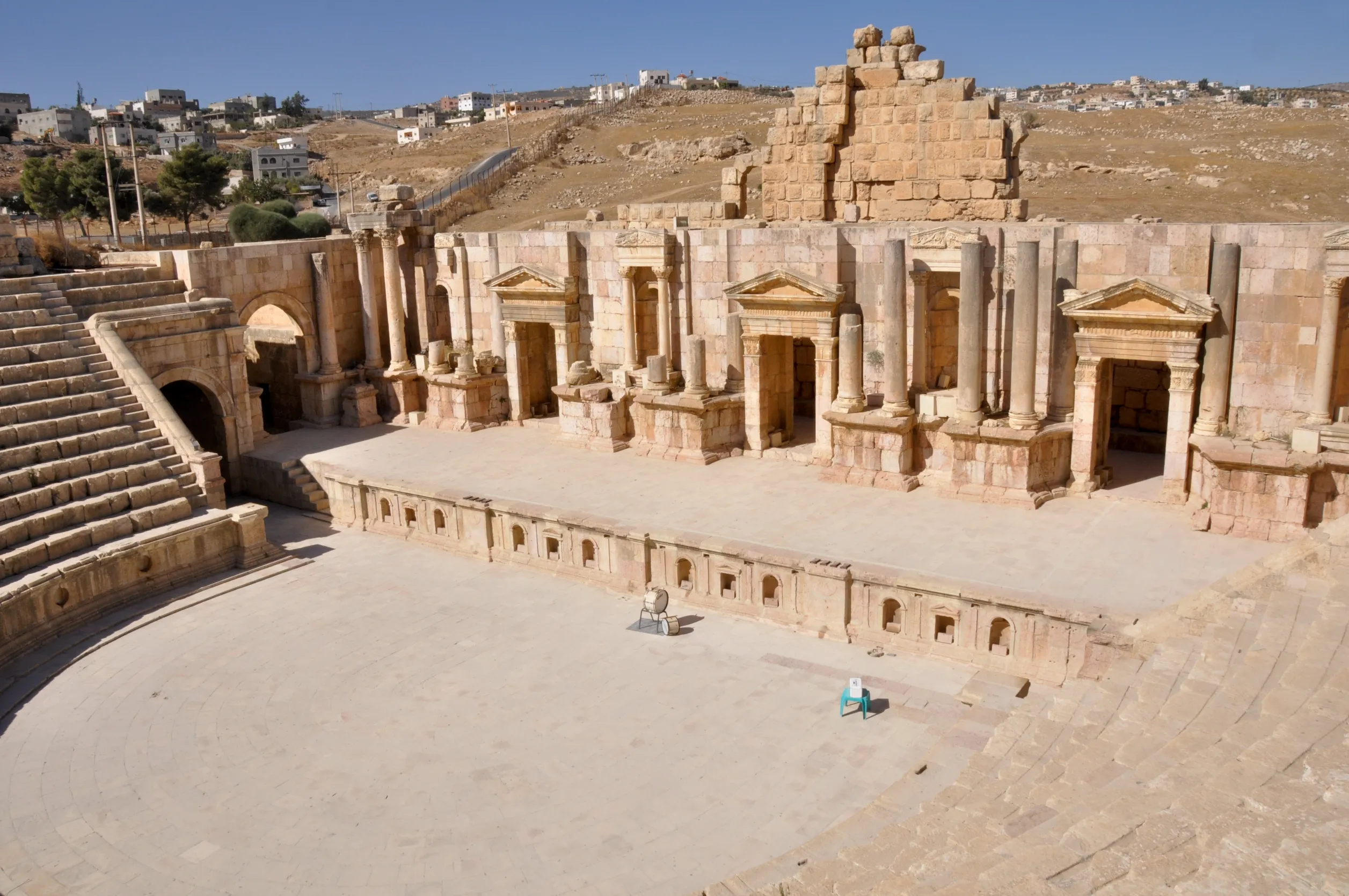 south theater at jerash ruins jordan