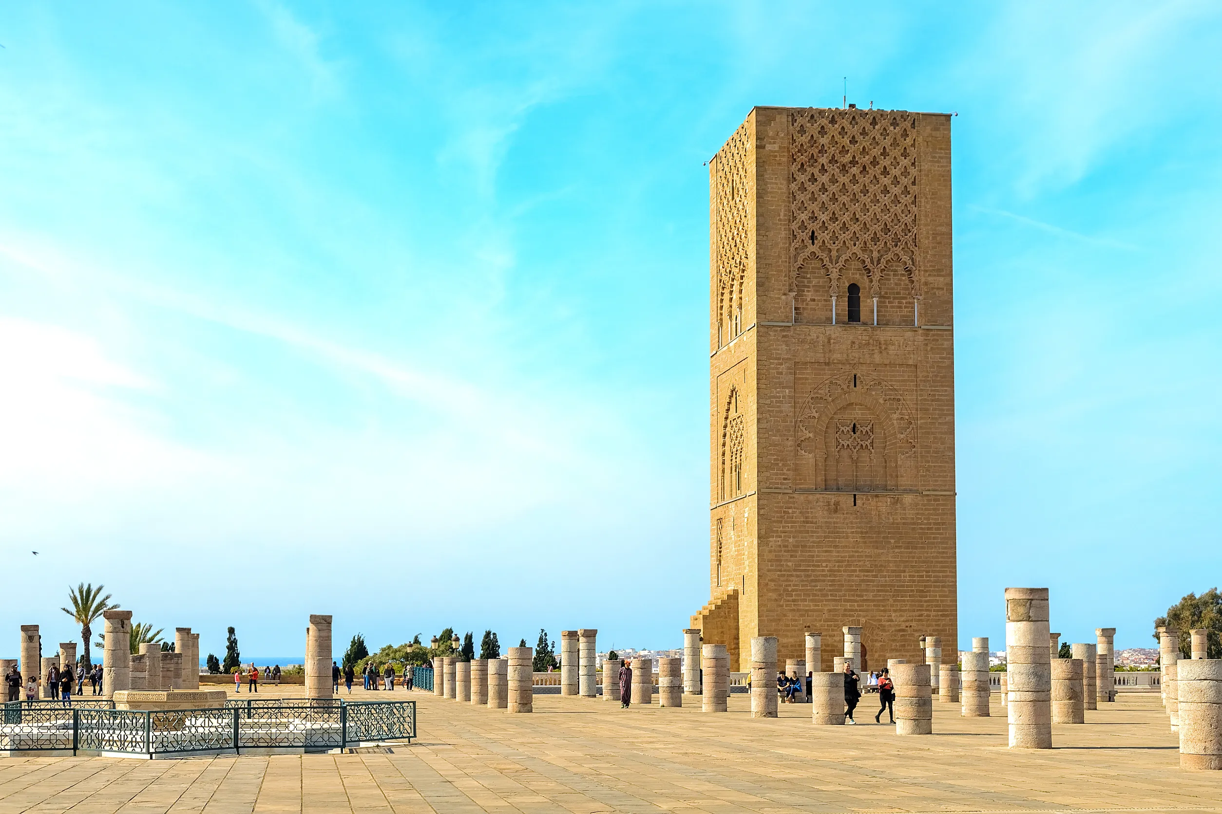square with ruins and the hassan tower