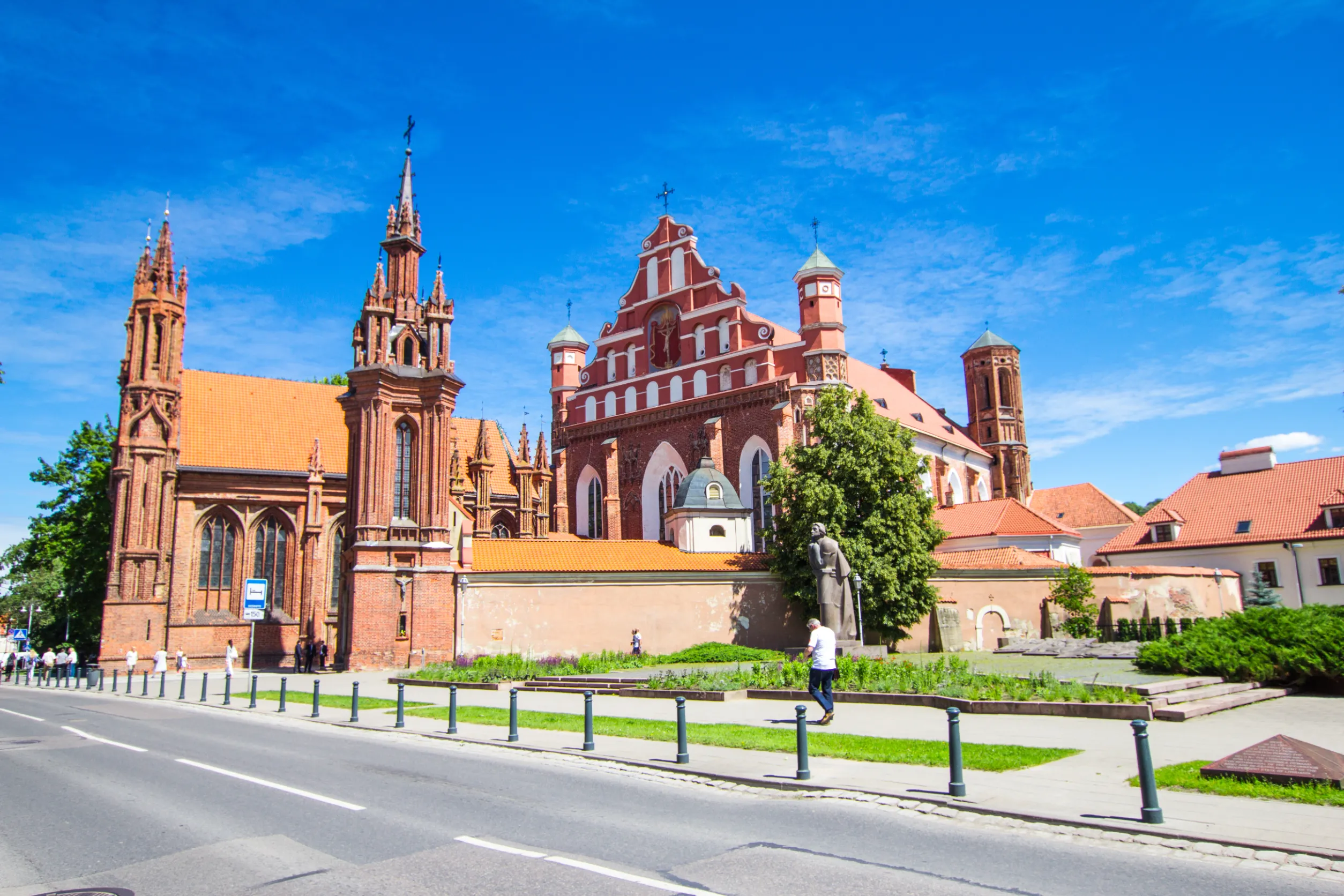 st anne s church and the church of the bernardine monastery in vilnius oldtown