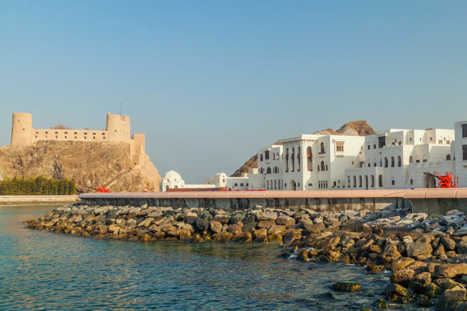 sultan qaboos mosque towers over the salalah city center