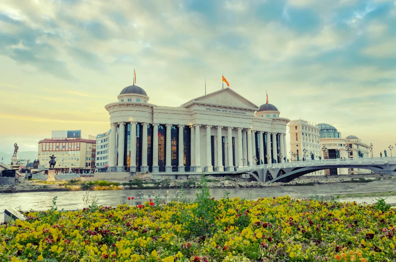 sunrise of archaeological museum of macedonia