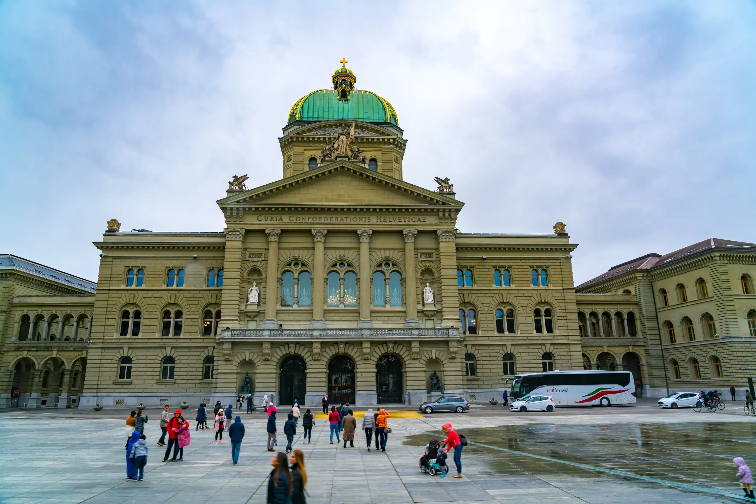swiss parliament building in the old city of bern