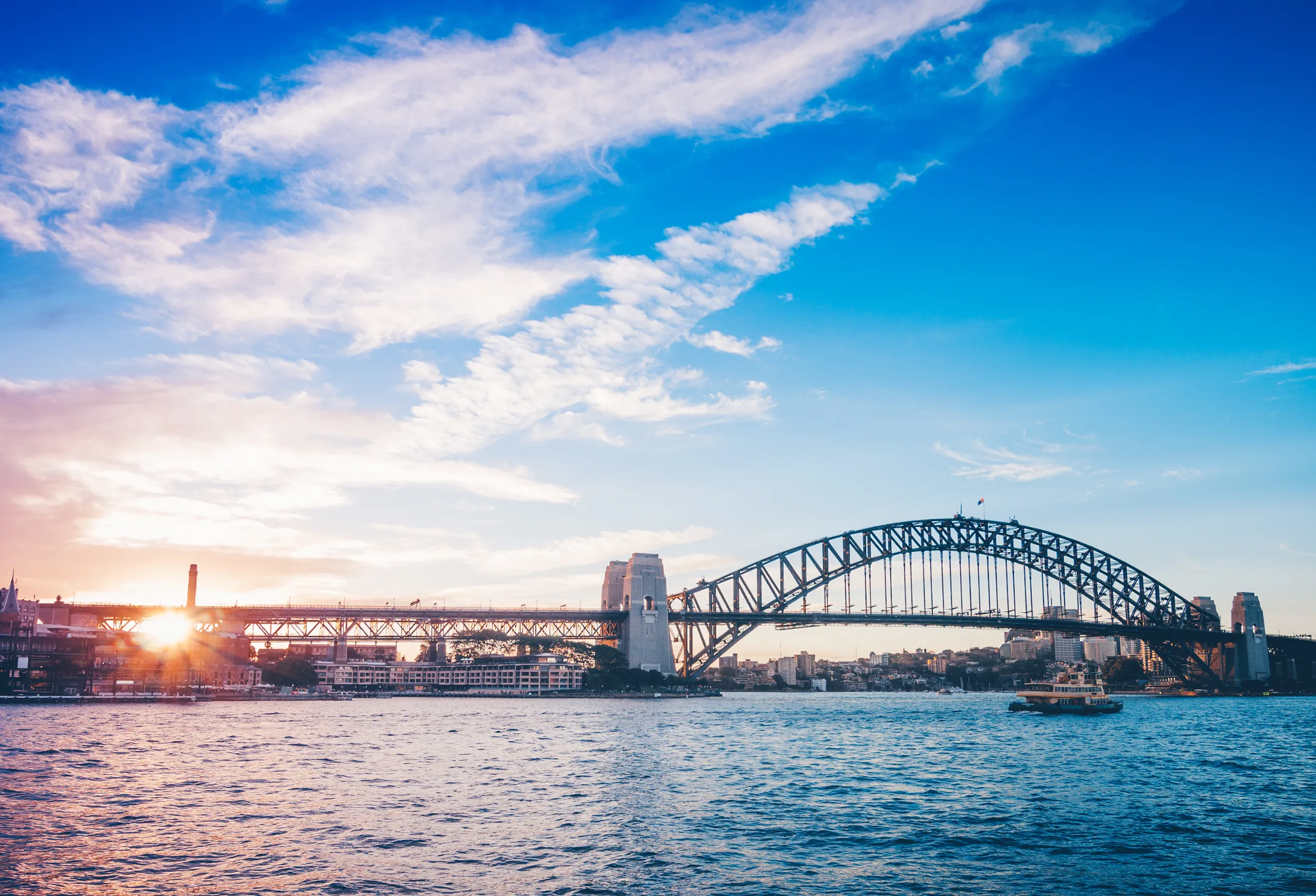 sydney harbour bridge stunning view of the waterfront near the opera house