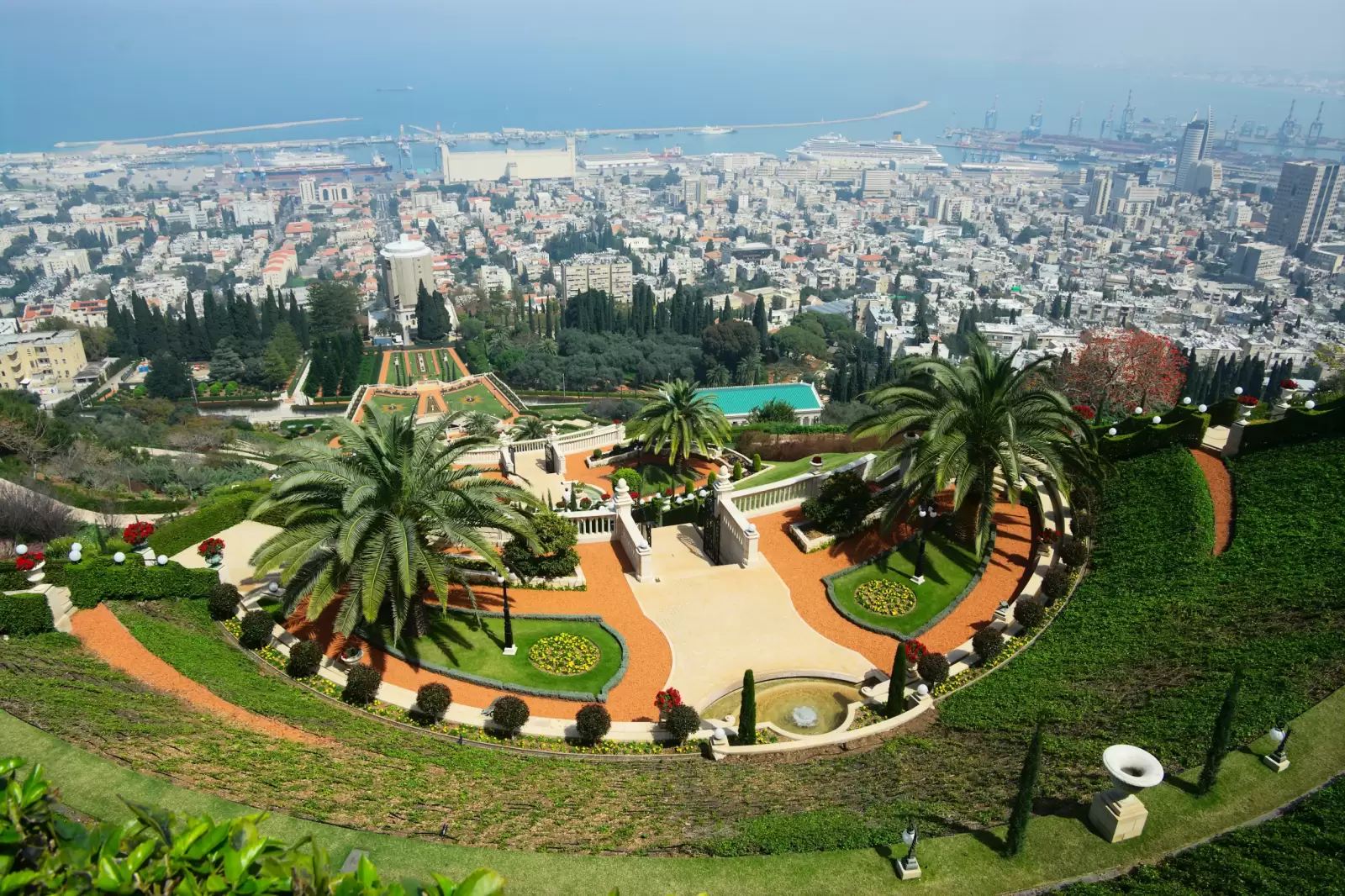 terraces of the bahai faith also known as the hanging gardens of haifa