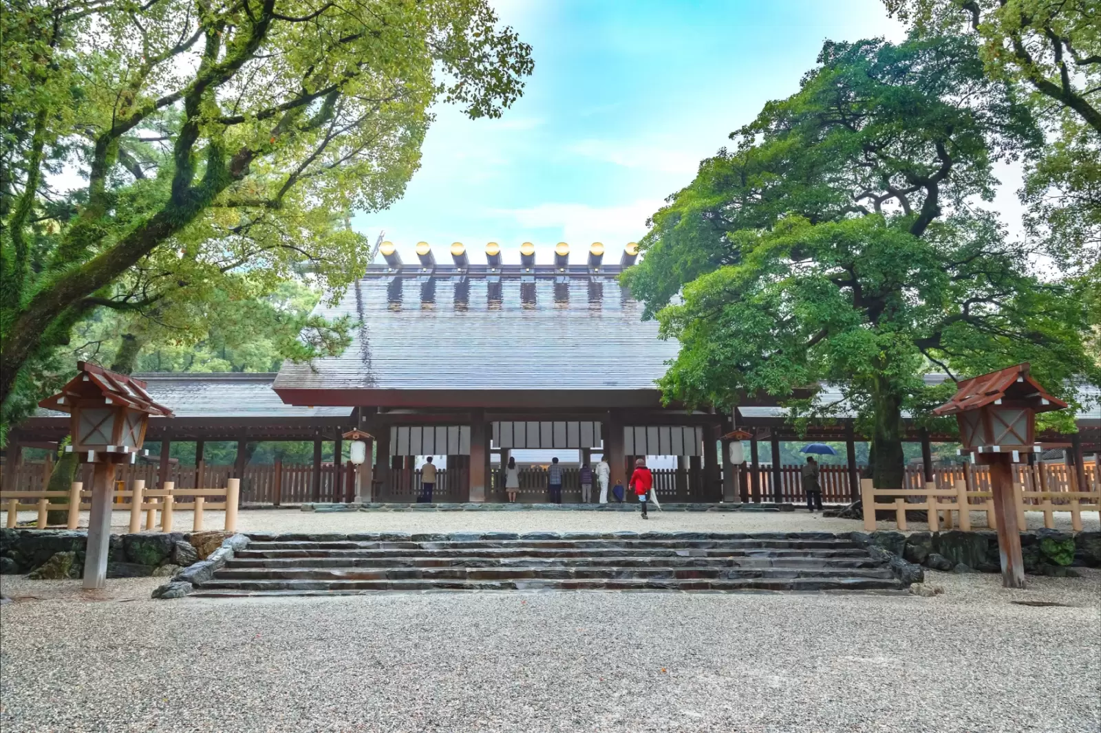 the famous atsuta jingu shrine in nagoya japan