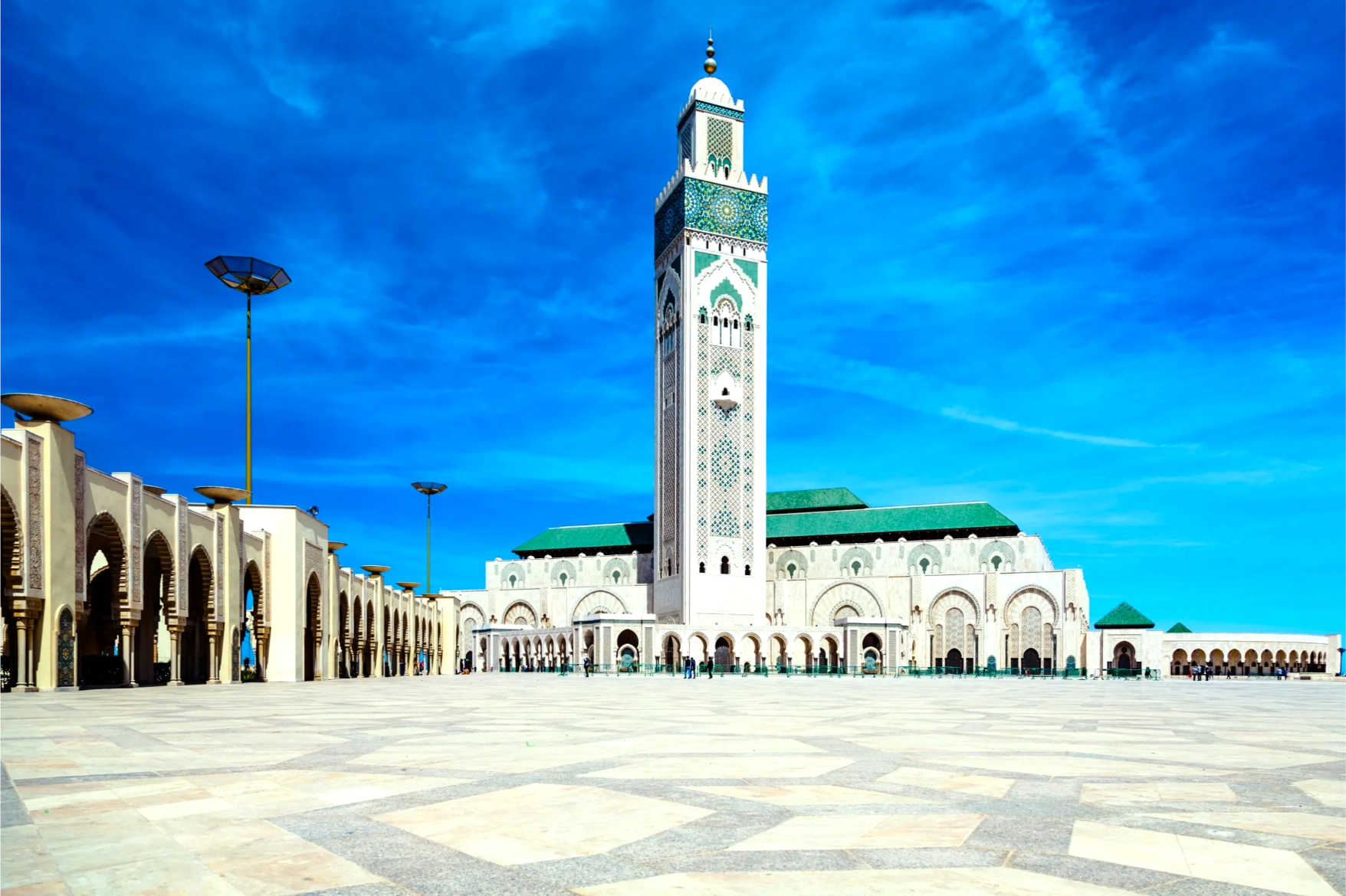 the famous hassan mosque in casablanca morocco