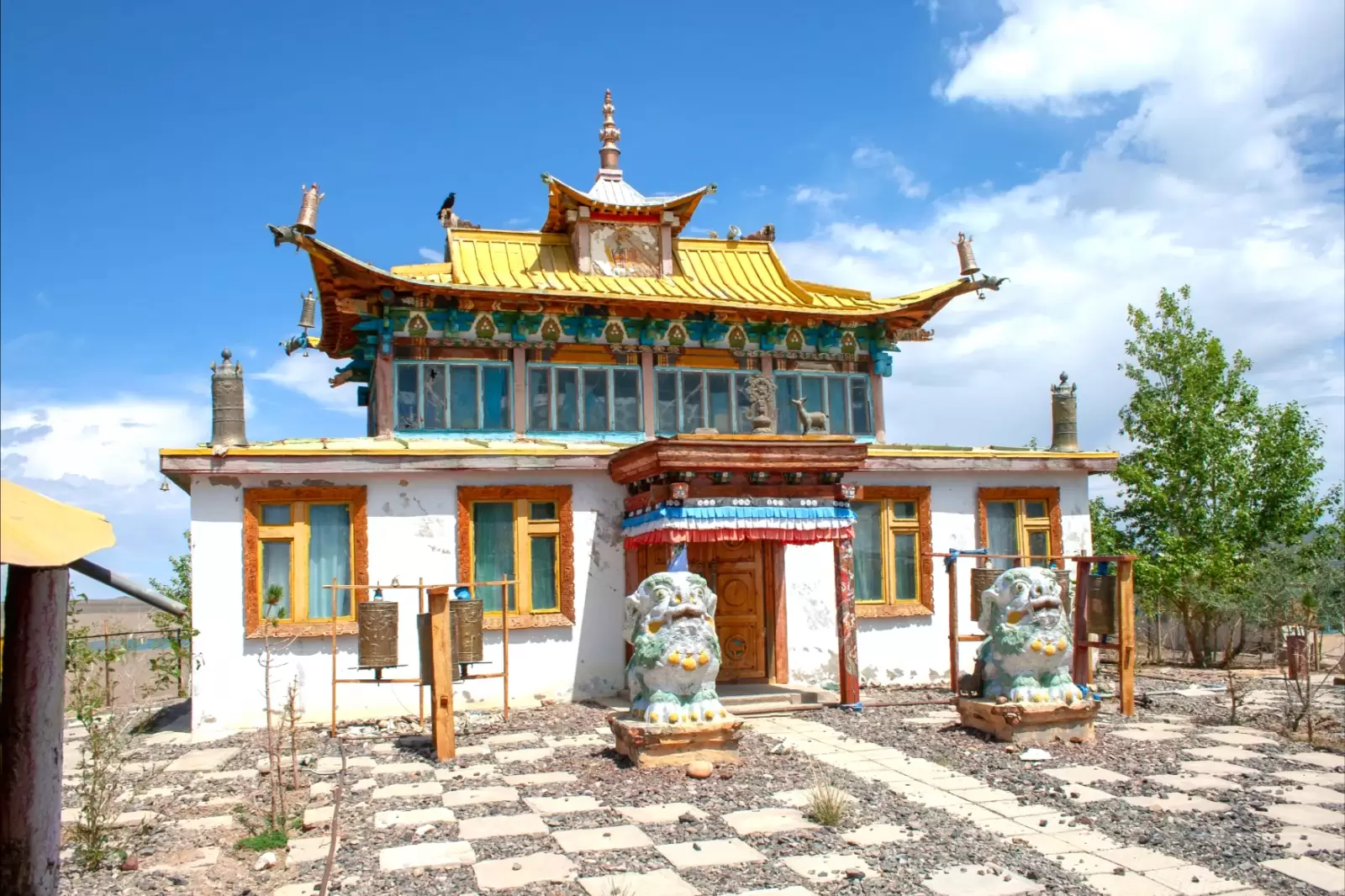 the famous shankh monastery temple in mongolia