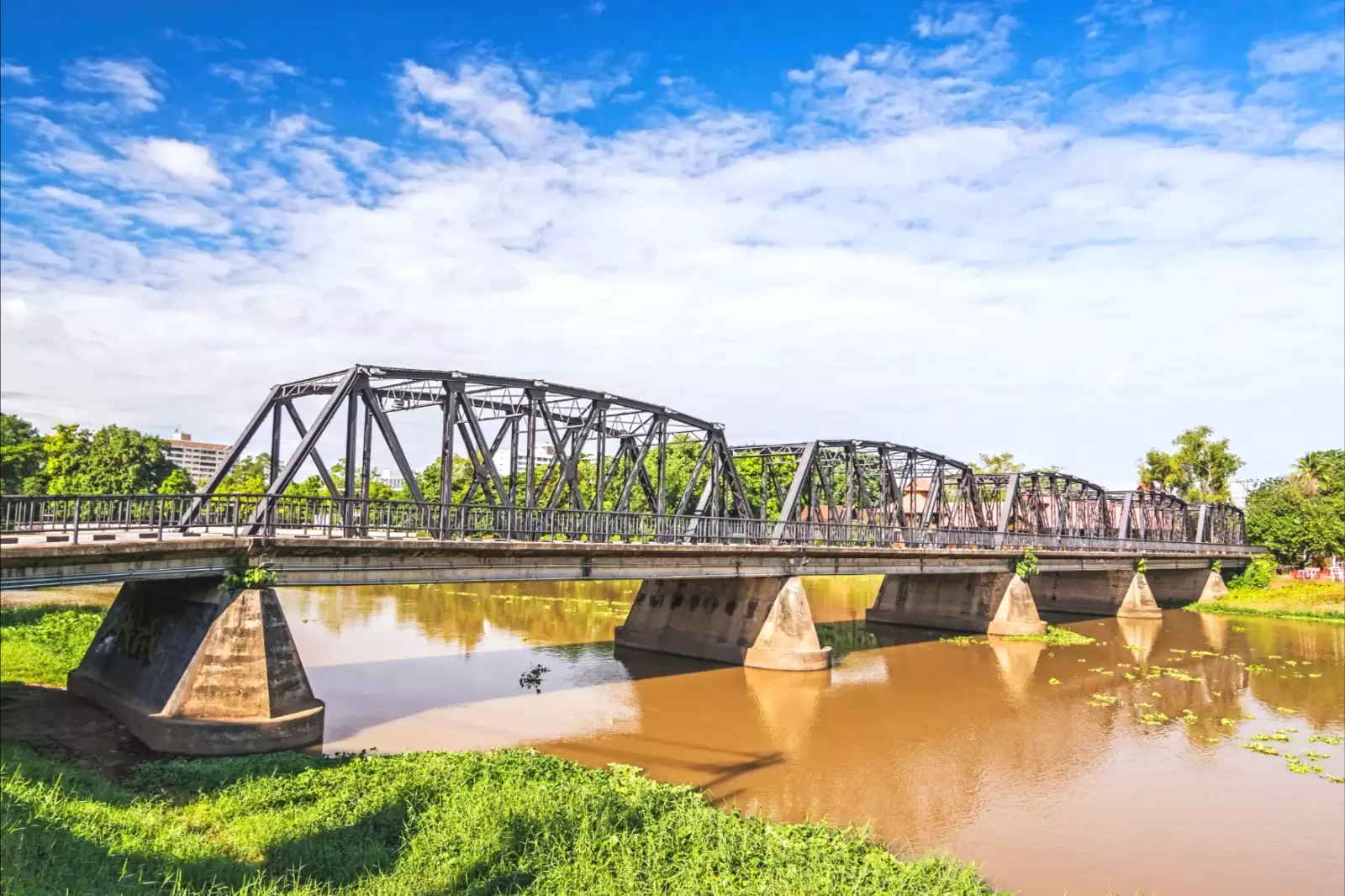 the historical railway bridge in chiang mai thailand