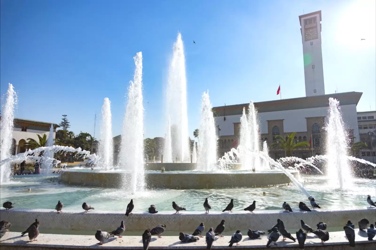 the place mohammed v fountain in casablanca morocco