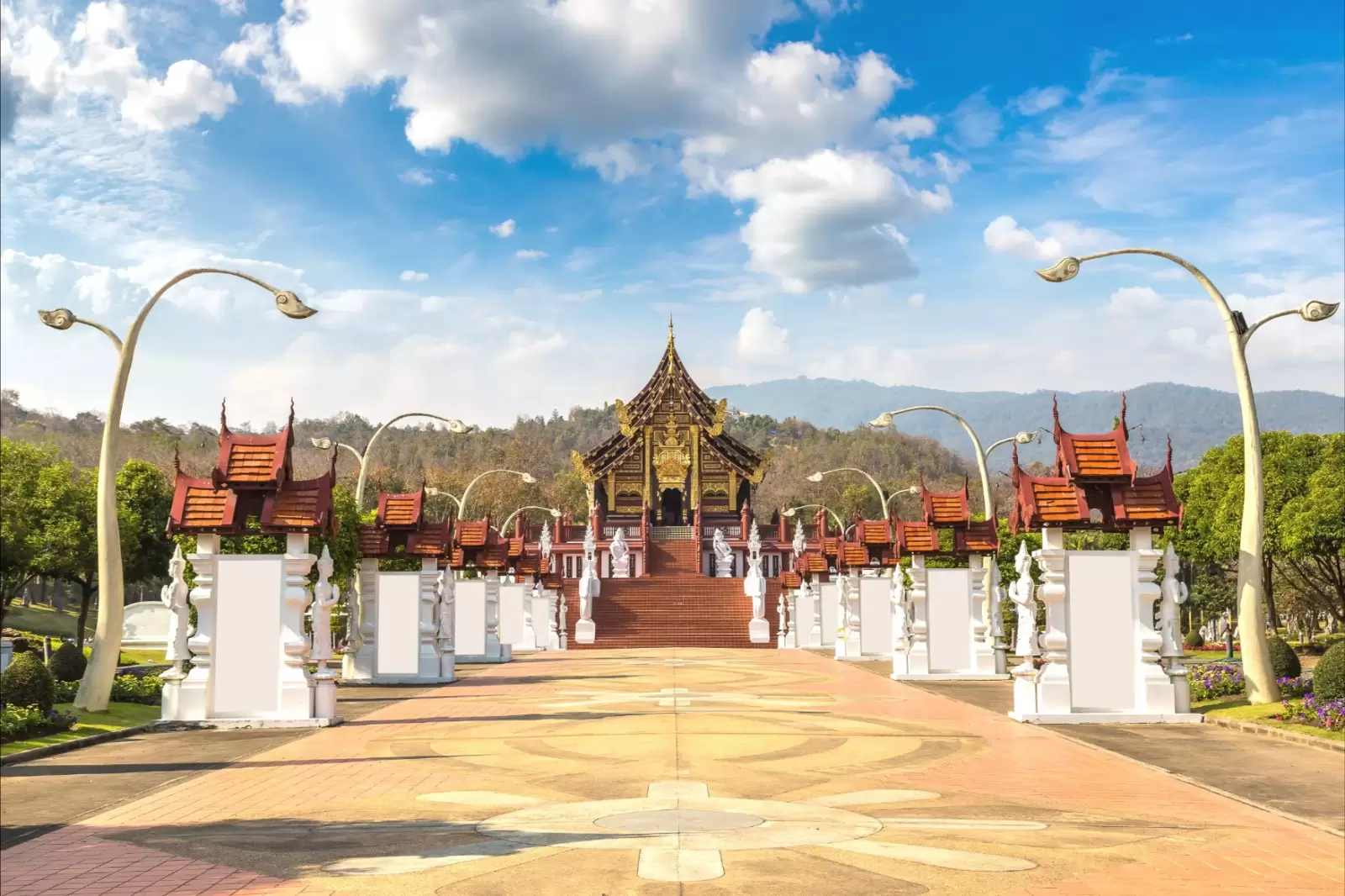 the royal ratchaphruek park in chiang mai thailand