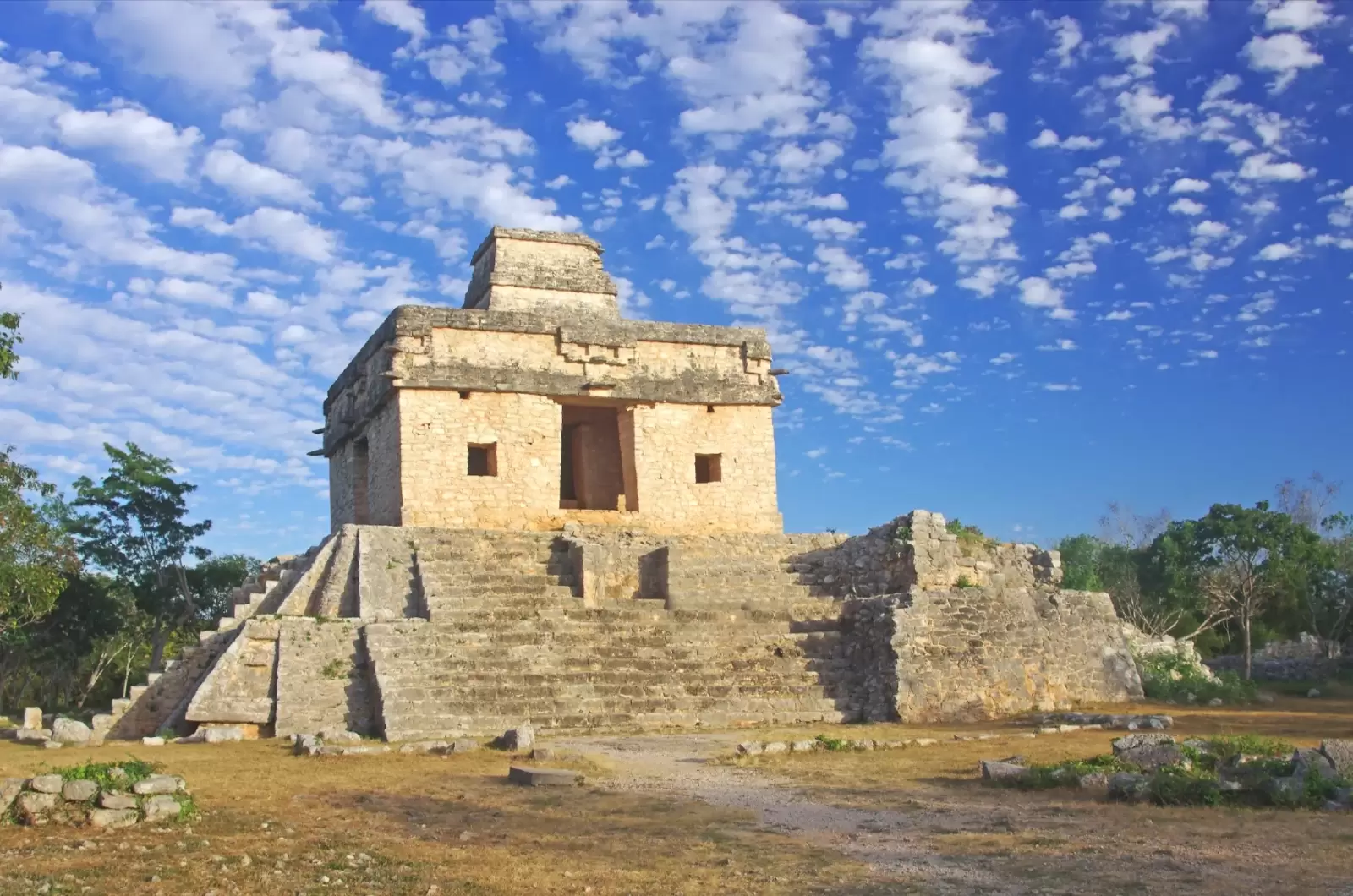 the seven dolls temple in dzibichaltun yucatan mexico