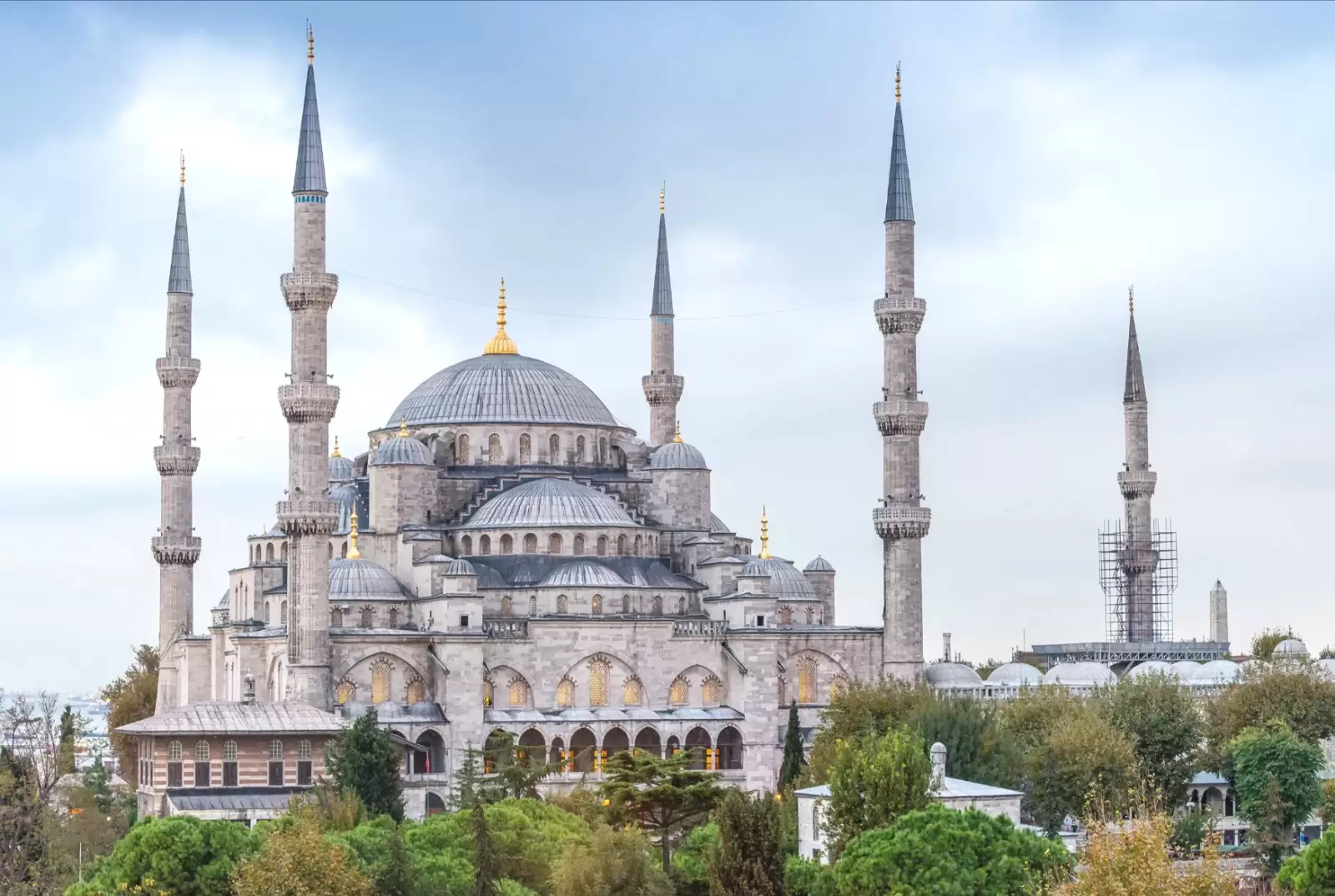 the view of blue mosque in istanbul turkey