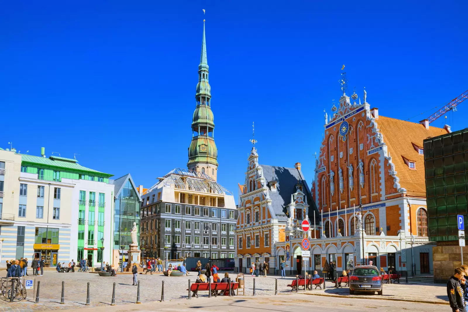 town hall square latvian ratslaukums is one of the central squares of riga