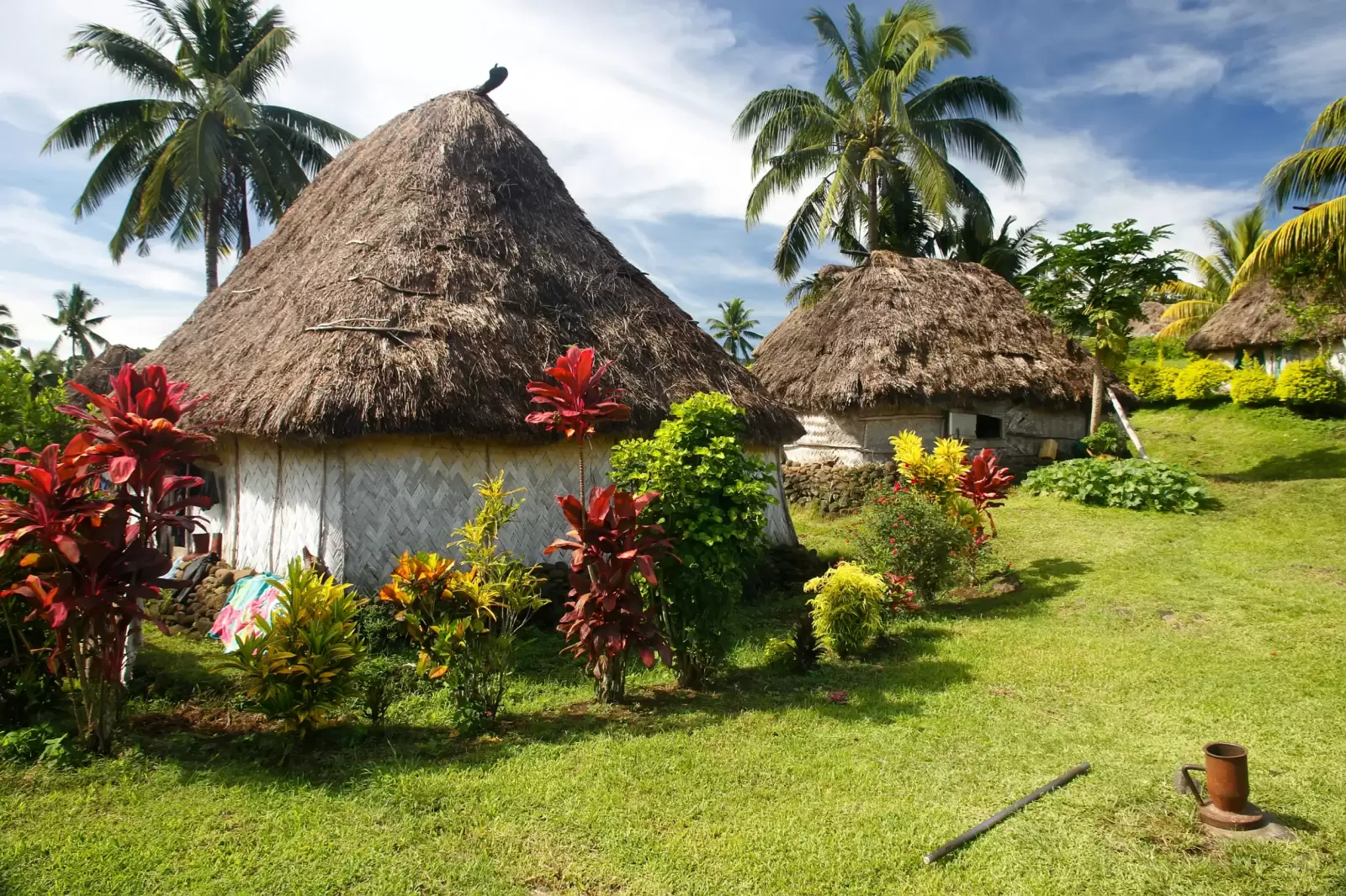 traditional houses of navala village viti levu island fiji