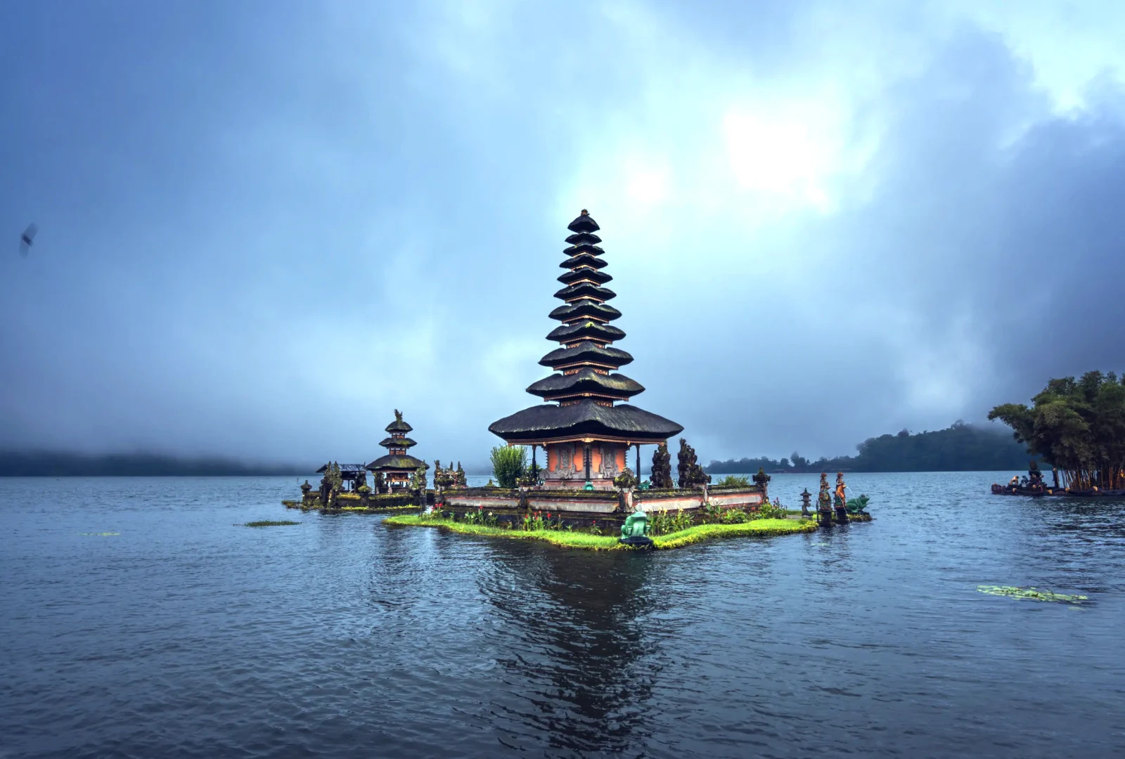 ulun danu beratan temple and beratan lake bali indonesia