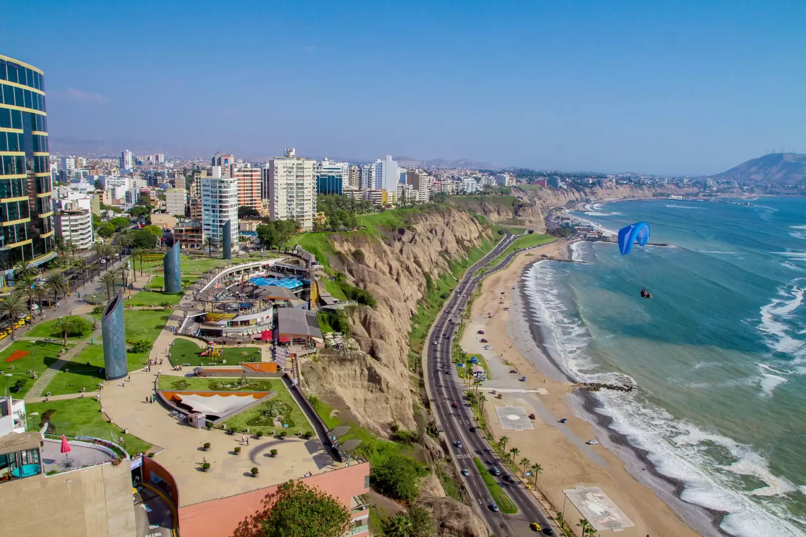 view of miraflores park lima peru