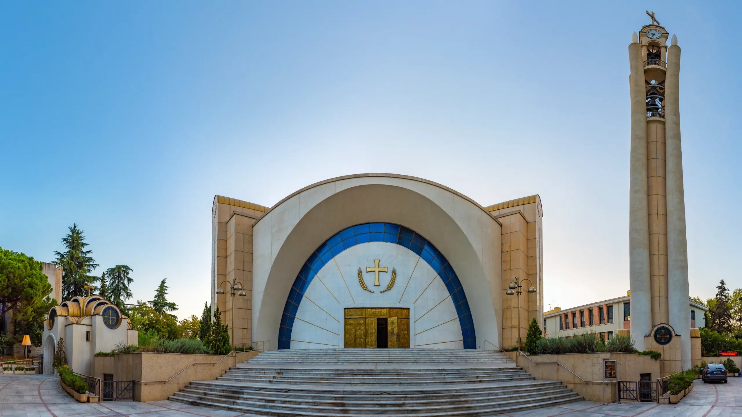 view of resurrection of christ orthodox cathedral in tirana albania