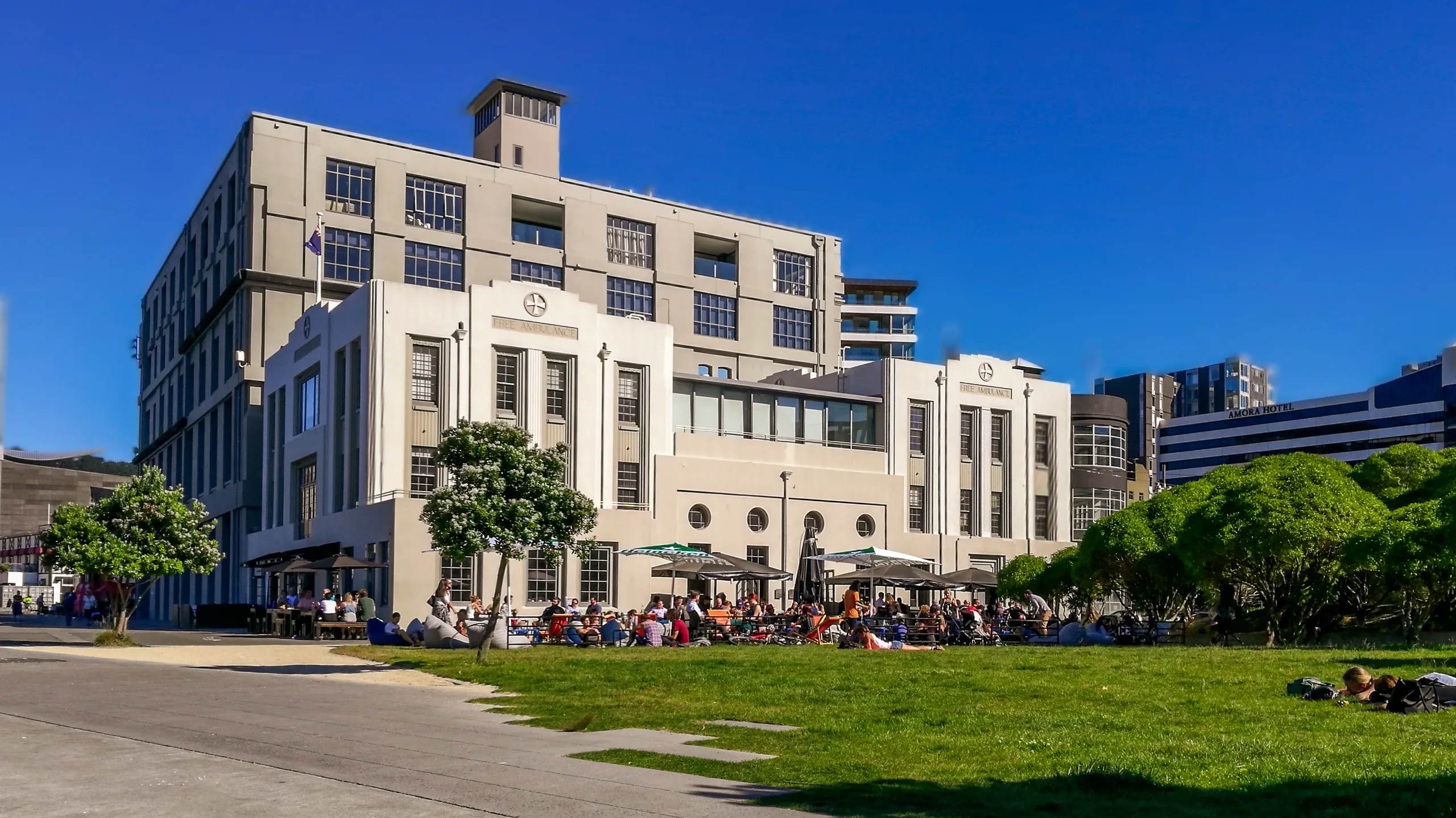 wellington new zealand outdoor terrace in a garden