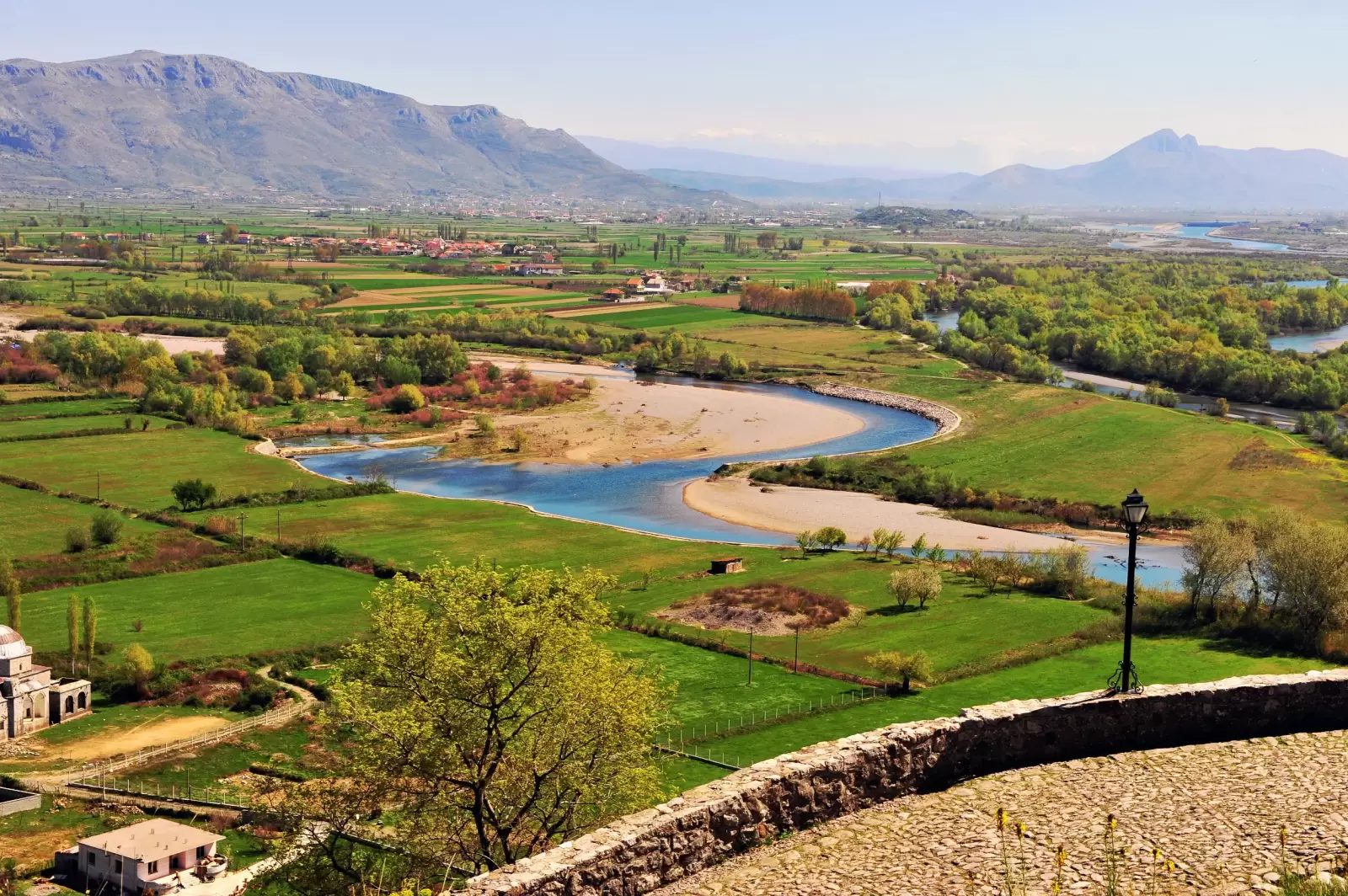 windiwn river in mountains albania