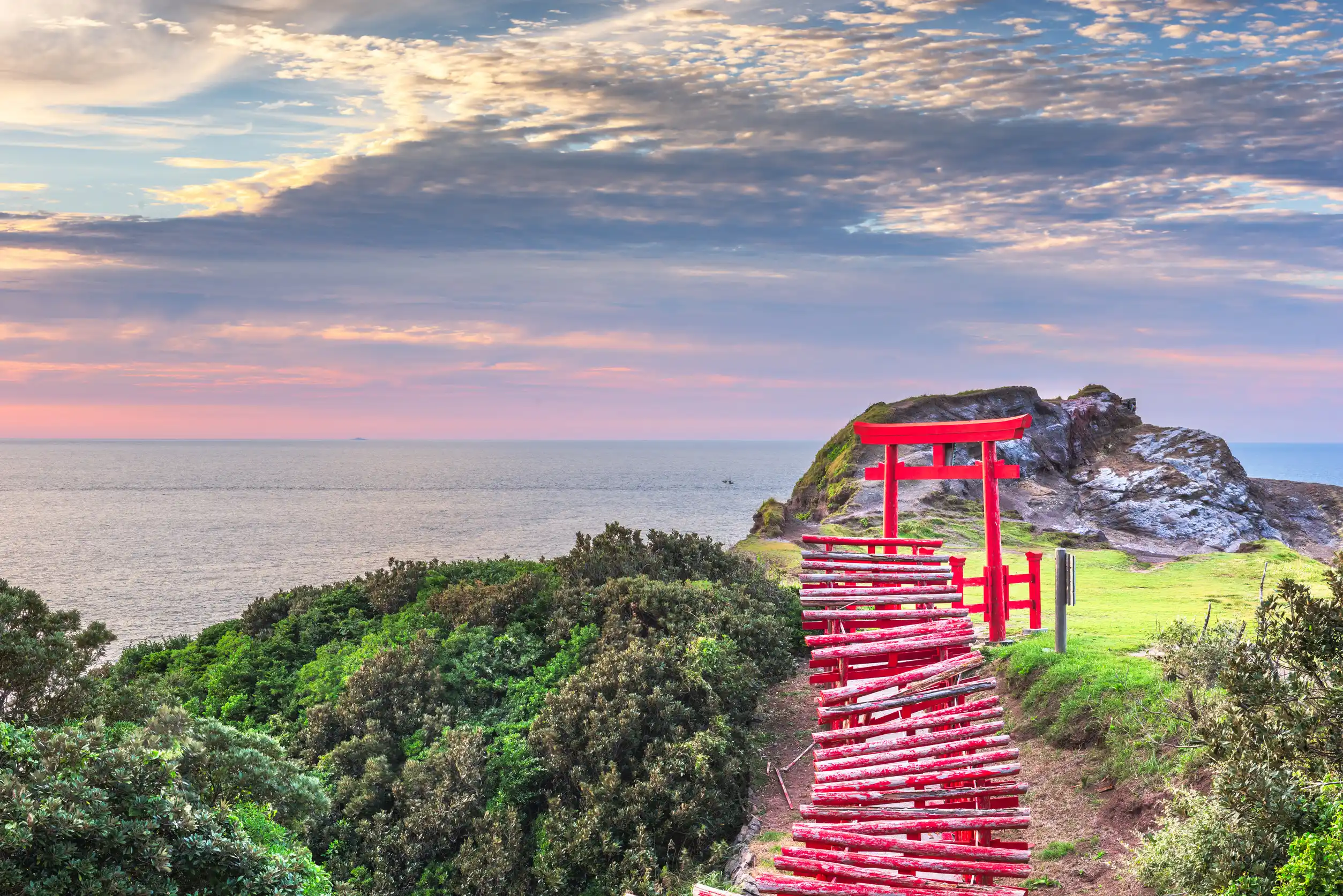 yamaguchi prefecture japan sign reads motonosumi inari shrine
